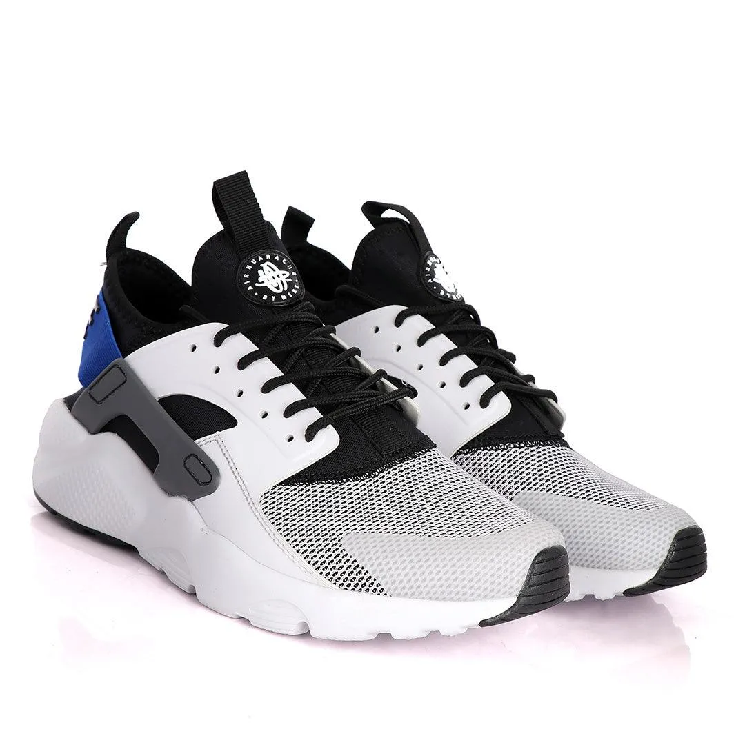 NK Huarache Ultra White Racer Blue Black And Dark Grey Sneakers