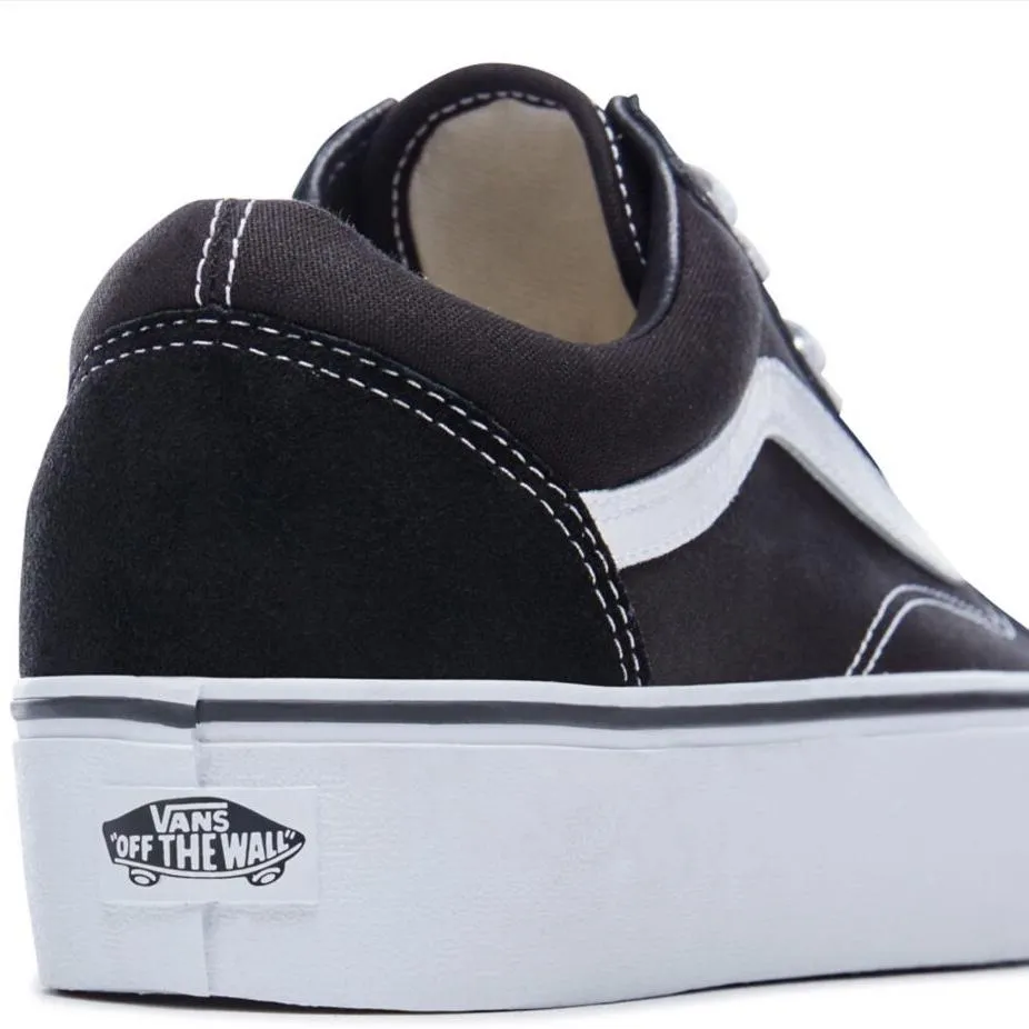 Old Skool Platform - (Suede/Canvas) Black-White