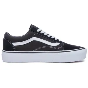 Old Skool Platform - (Suede/Canvas) Black-White