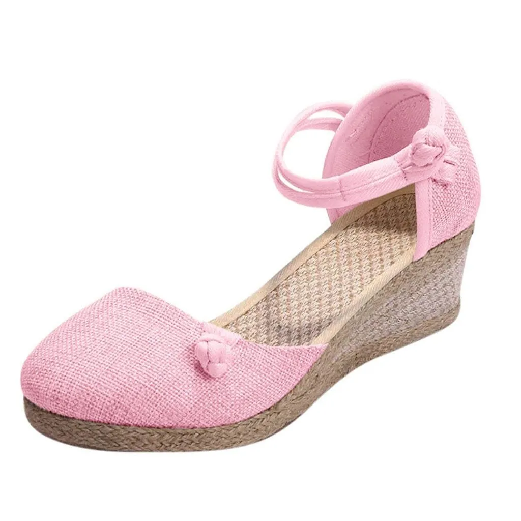 "Dorette" Canvas-Sandalen