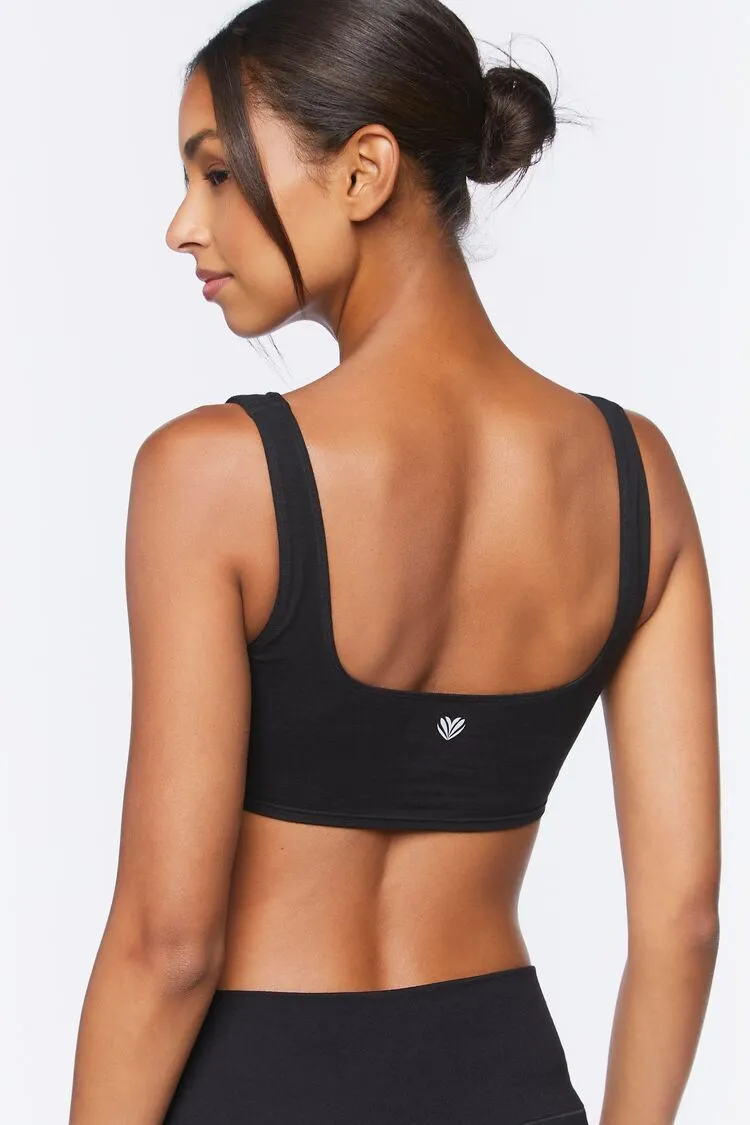 Ruched Drawstring Sports Bra