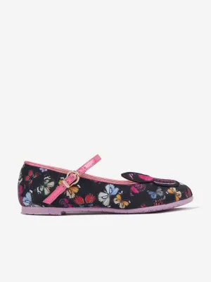 Sophia Webster Girls Butterfly Embroidery Shoes in Multicolour