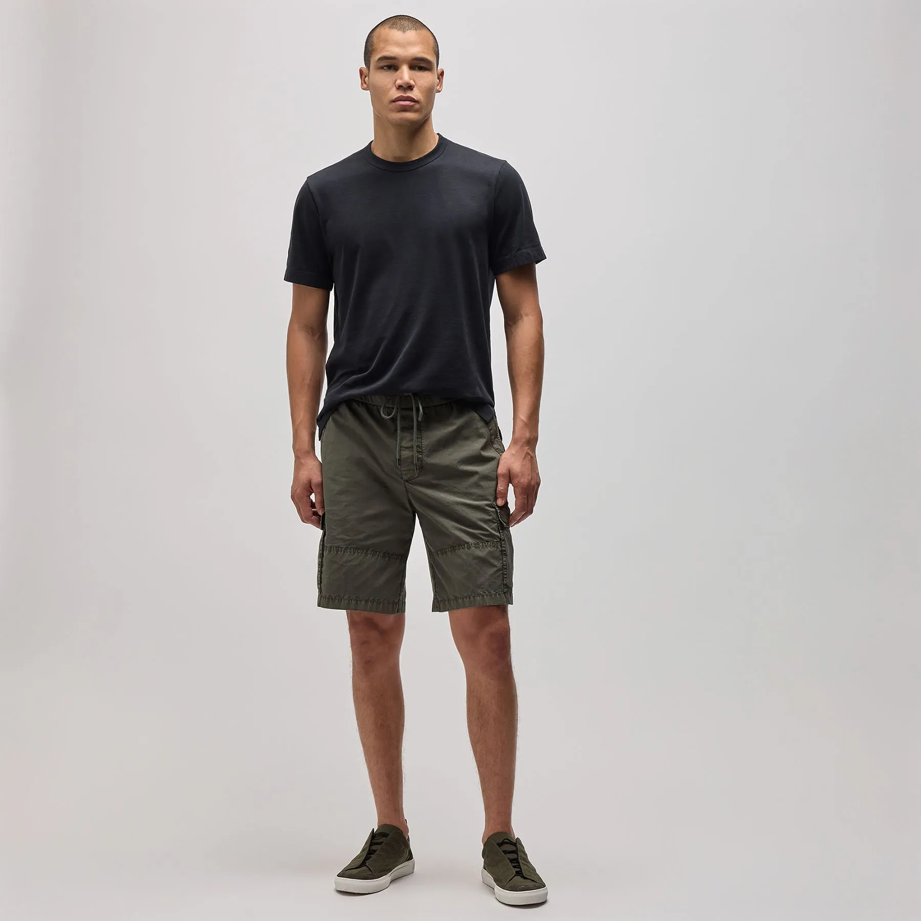 Stretch Poplin Cargo Short - Palm Pigment