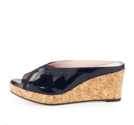 TARYN ROSE Women's •Selinda• Cork Wedge Slide