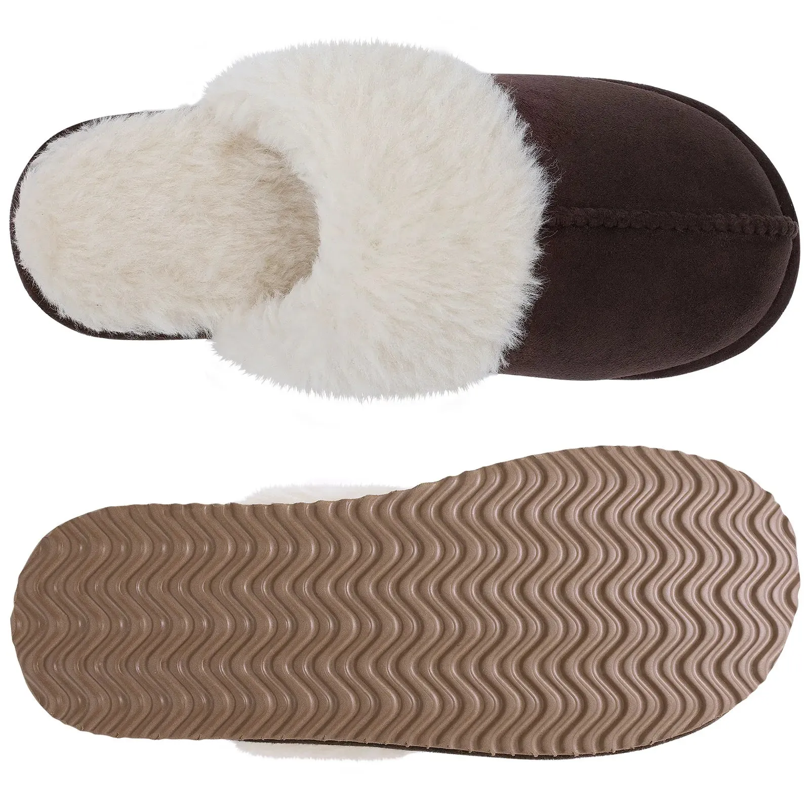 UGG Fuzzy Slippers Women's Men's Premium Sheepskin Scuffs