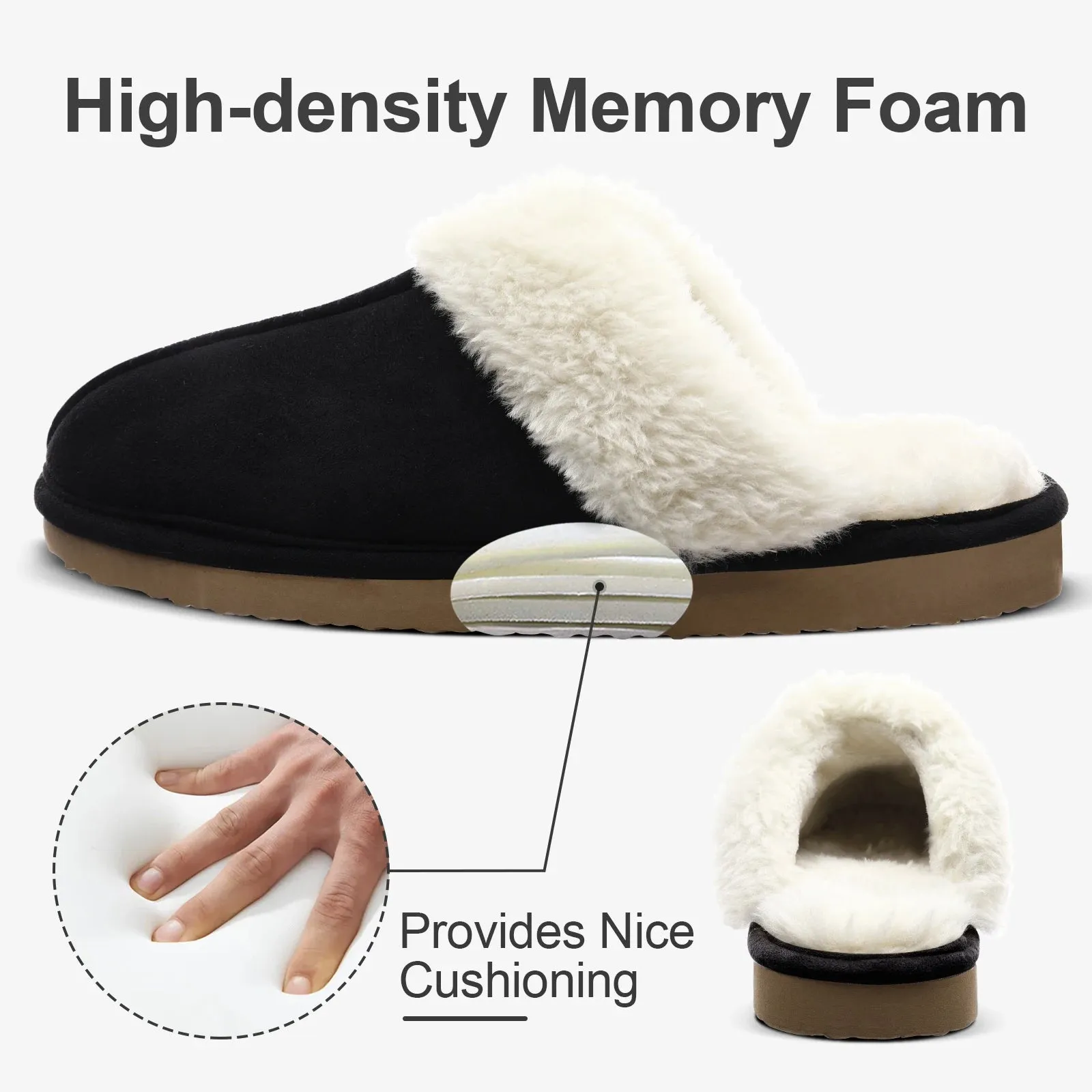 UGG Fuzzy Slippers Women's Men's Premium Sheepskin Scuffs