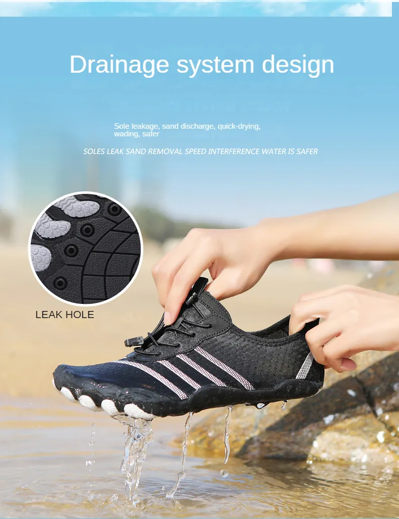 Unisex Sommer Atmungs Wasserschuhe Aquaschuhe Leicht Sportlich Barfußschuhe Rutschfeste Außen Walking Minimalistischen