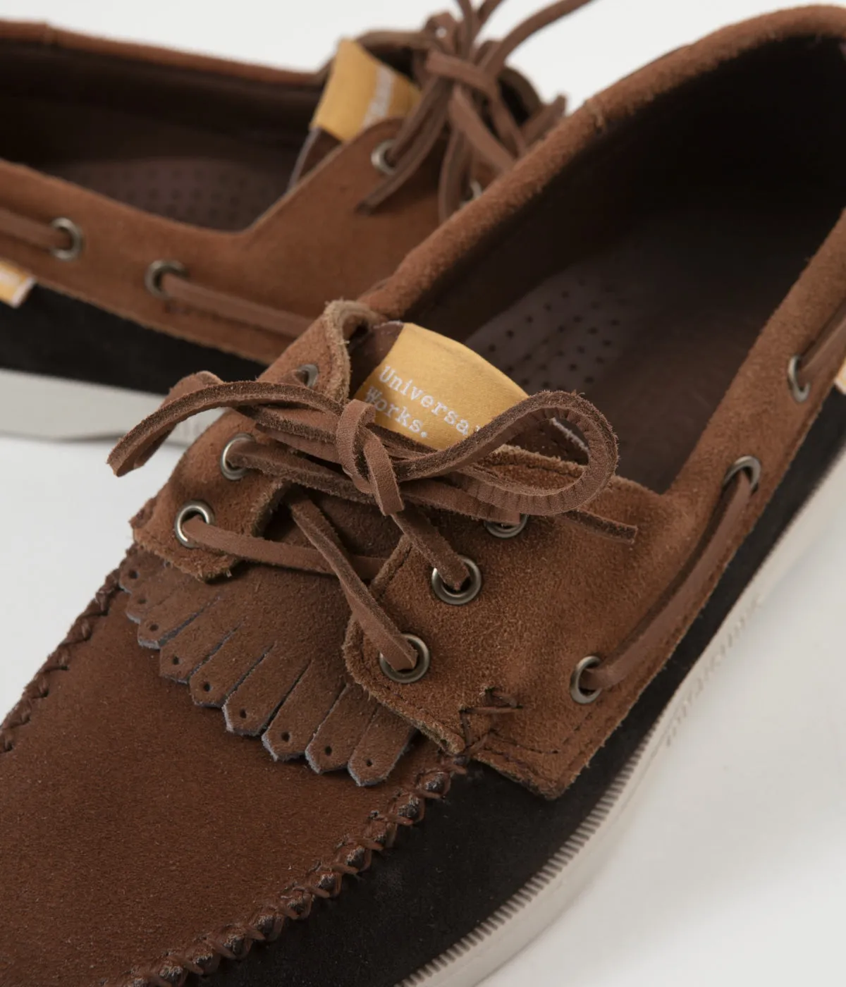 Universal Works x Sebago Portland Suede Shoes - Dark Brown