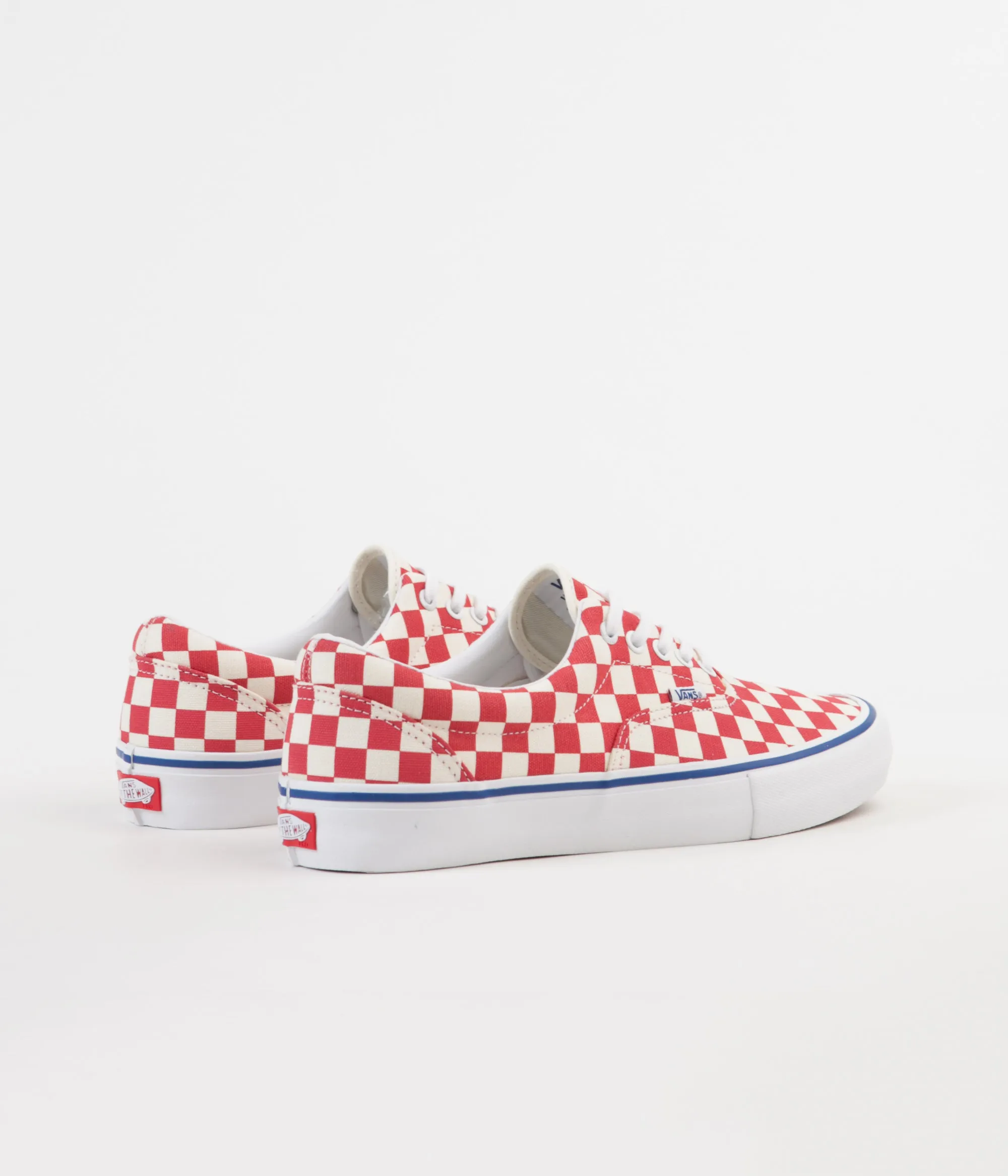 Vans Era Pro Checkerboard Shoes - Rococco Red / Classic White