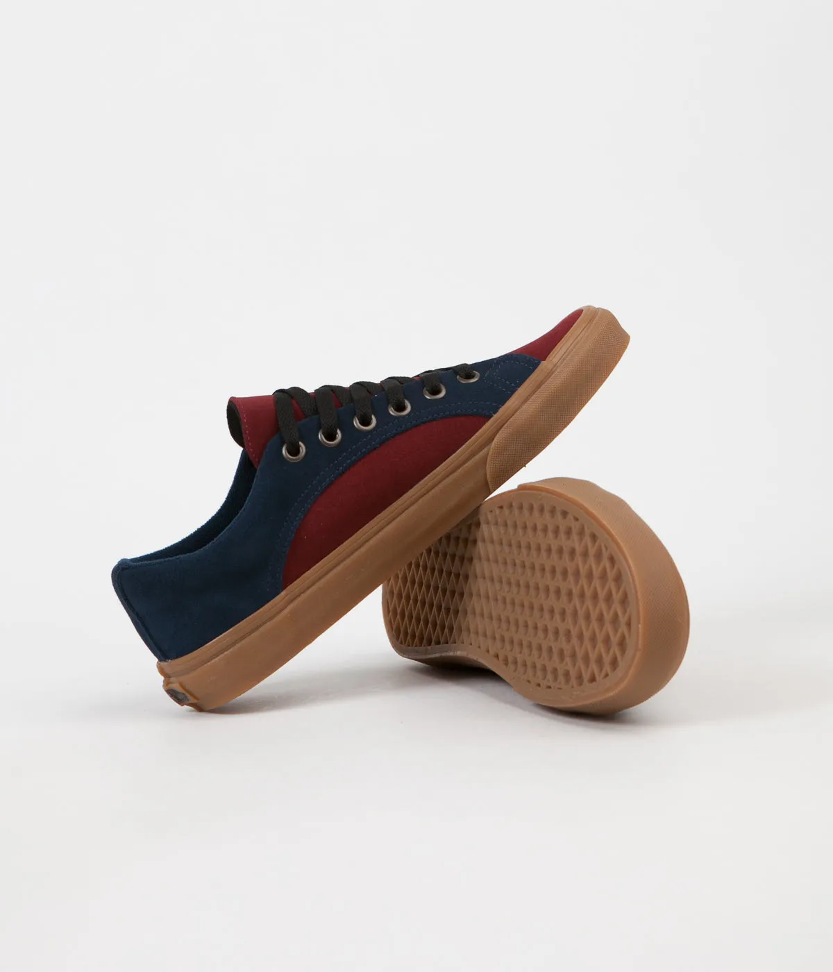 Vans Lampin (Suede Gum) Shoes - Dress Blues / Madder Brown