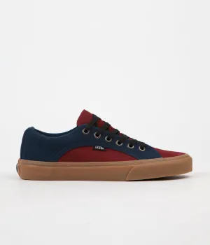 Vans Lampin (Suede Gum) Shoes - Dress Blues / Madder Brown