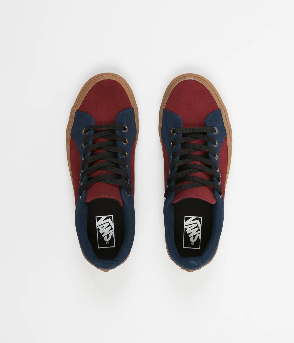 Vans Lampin (Suede Gum) Shoes - Dress Blues / Madder Brown