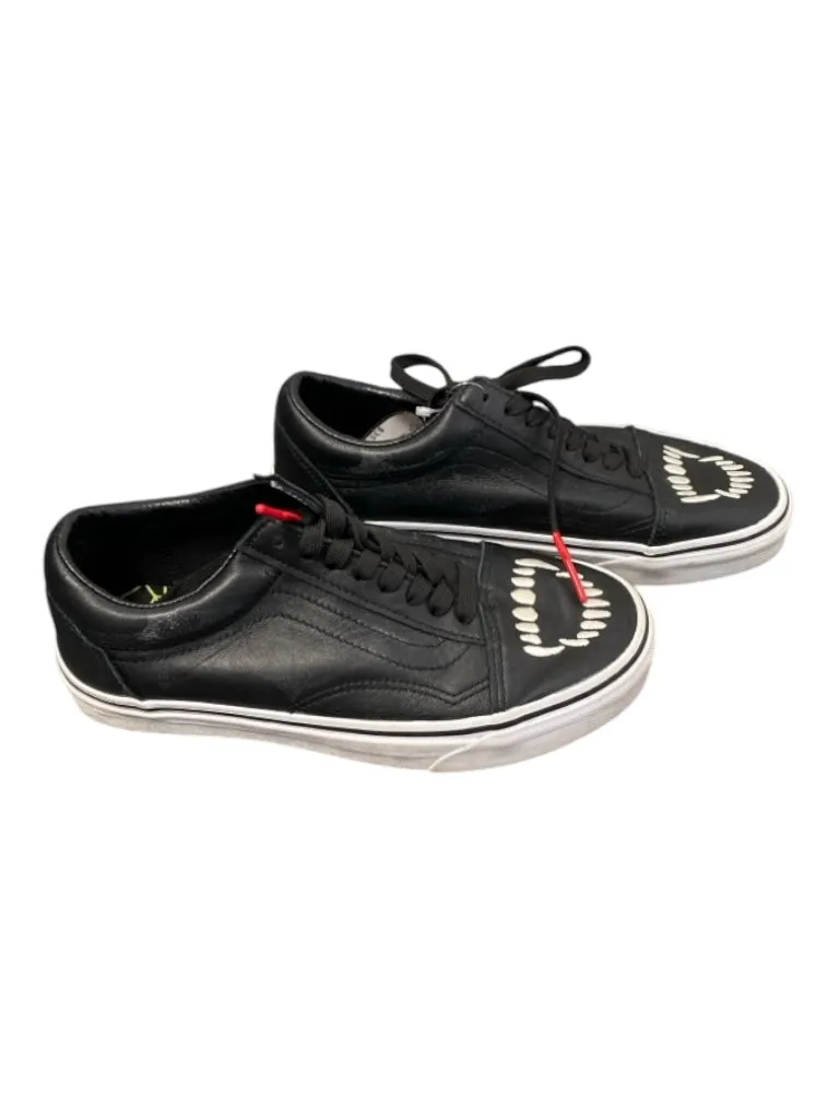 Vans Shoe Size 6.5 Black Low Top lace up Teeth Skate Shoes Shoes